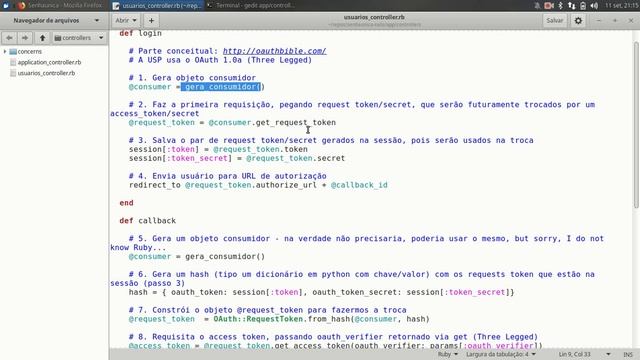 Exemplo de uso da senha única OAuth 1.0 com rails смотреть онлайн