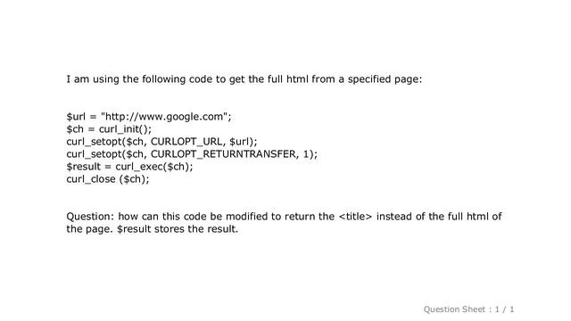 HTML : curl page title смотреть онлайн