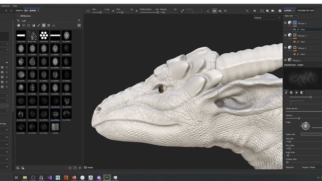 Голова дракона, Zbrush & Maya & Substance Painter & RizomUV & UE5, [SpeedArt] смотреть онлайн