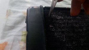 Ремонт радиатора.Простой способ выровнять соты радиатора мотоцикла.mp4