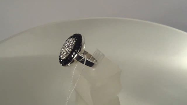 кольцо серебро Кристаллы Сваровски - serebrim.ru смотреть онлайн
