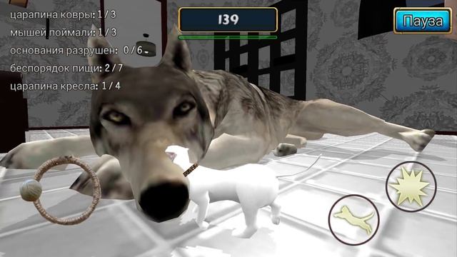 Симулятор Кота #8 Белый Котенок Кида в квартире Cat Simulator Kitty Craft на пурумчата