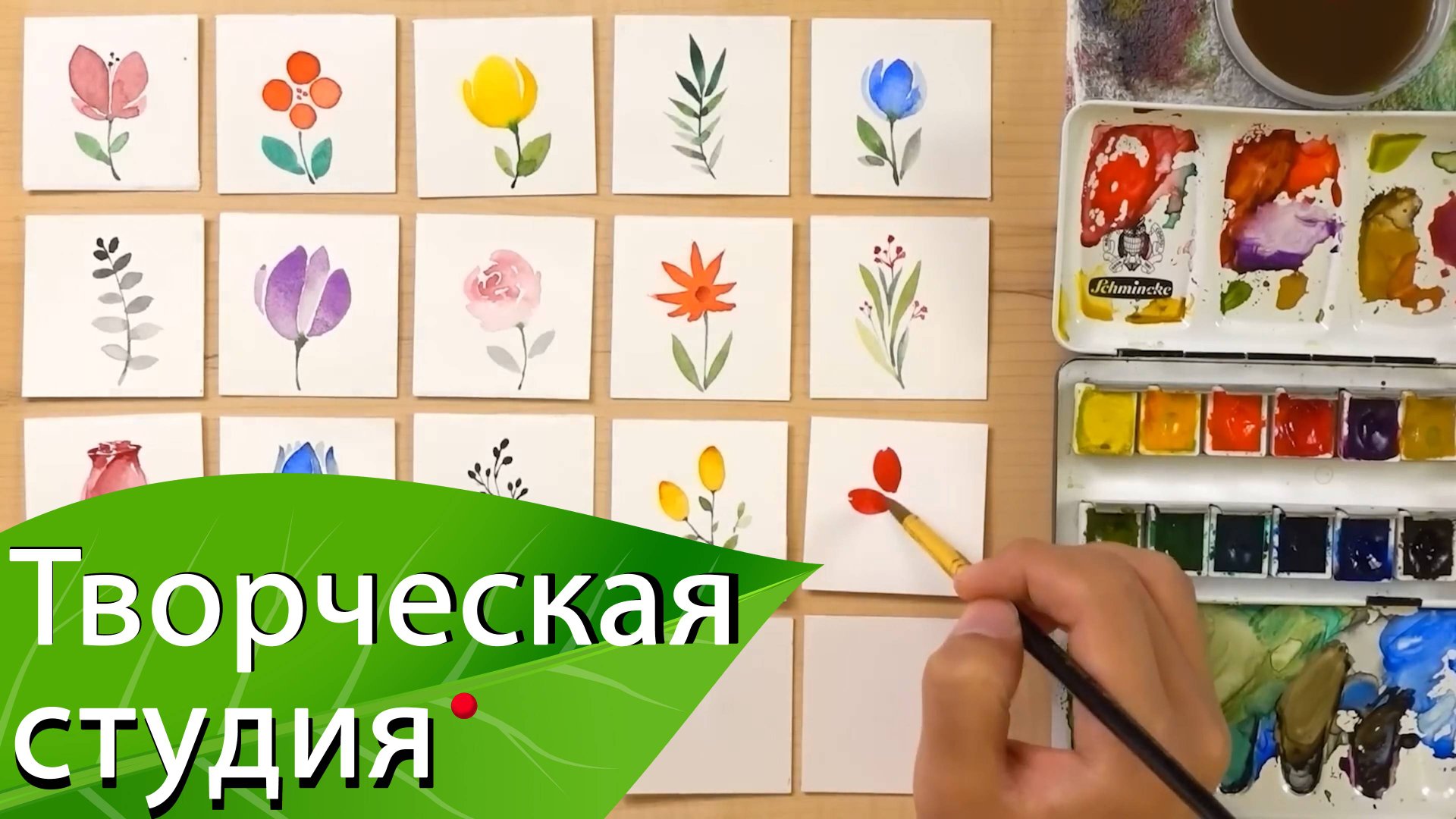 Акварель. 20 цветков