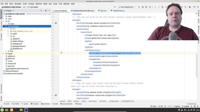 Spring Boot and Vue.js build with Maven смотреть онлайн