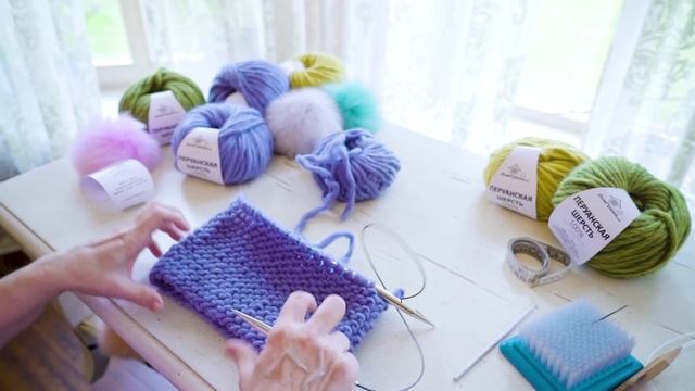 Снуд из перуанской шерсти крупной вязки. Как вязать снуд. смотреть онлайн