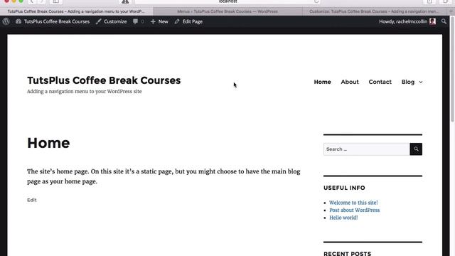 WordPress Basics: Create a Navigation Menu: Introduction смотреть онлайн