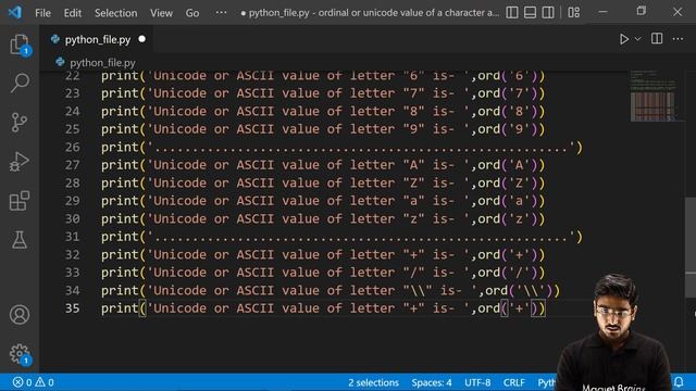 Determining Ordinal or Unicode Value of a Single Character | Class 11 Computer Science Chapter 8 смотреть онлайн