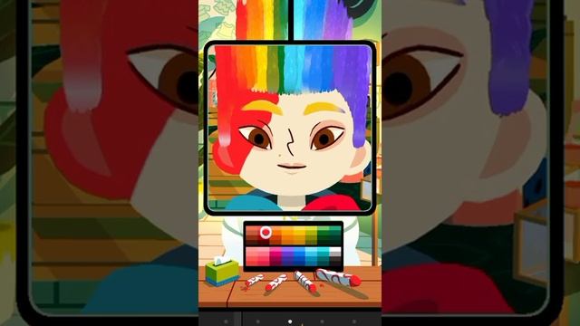 Rainbow design in toca hair salon 4 ☆#shorts #tocaboca смотреть онлайн