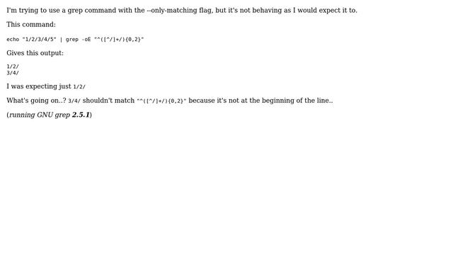 Unix & Linux: Trouble with grep -o regex смотреть онлайн