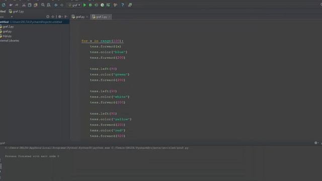 Graficación por computadora Python PyCharm import turtle ejemplos(figuras abstractas) смотреть онлайн