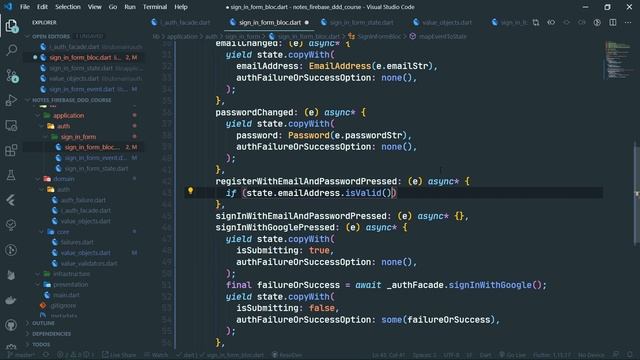 Flutter Firebase & DDD Course [5] – Sign-In Form Logic (Bloc) смотреть онлайн