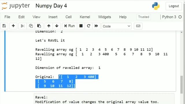 #4 Flatten and Ravel in Numpy | Python NumPy Tutorial | Part 4 | Python Numpy Tutorial For Beginner смотреть онлайн
