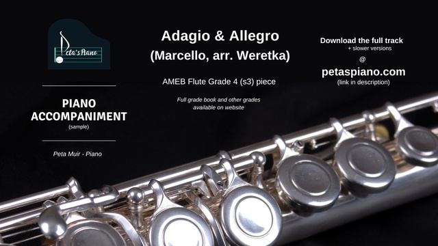 Adagio & Allegro (Marcello, arr. Weretka) - Piano Accompaniment (sample) смотреть онлайн