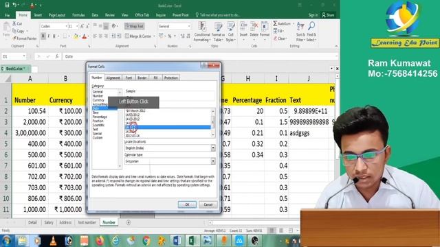 Topic-20 Excel में Number Formatting कैसे करे смотреть онлайн