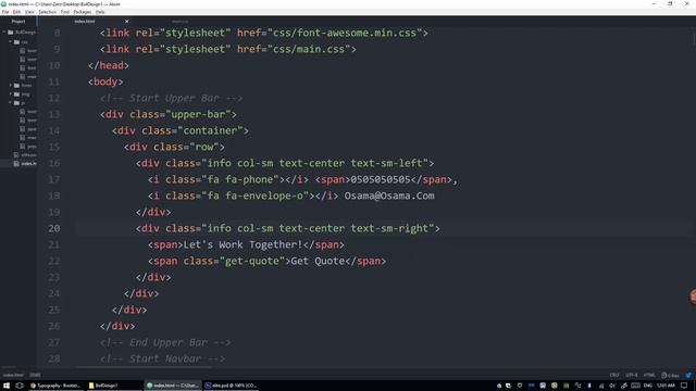Bootstrap 4 Theme 1 in Arabic #26 - Make Responsive Test Part 1 смотреть онлайн