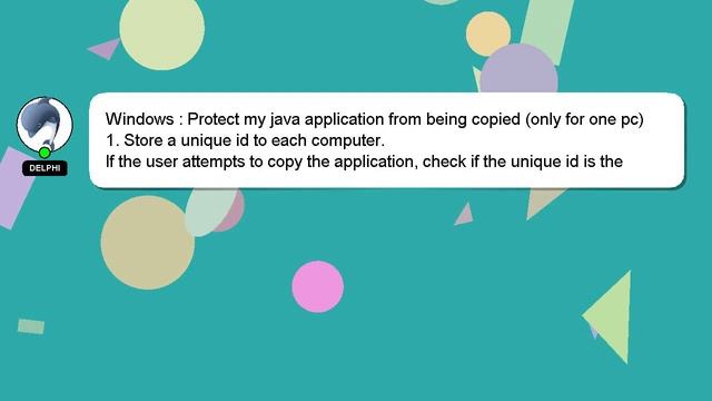 Windows : Protect my java application from being copied (only for one pc) смотреть онлайн