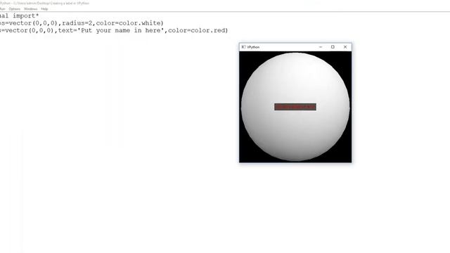 Creating a label in VPython смотреть онлайн