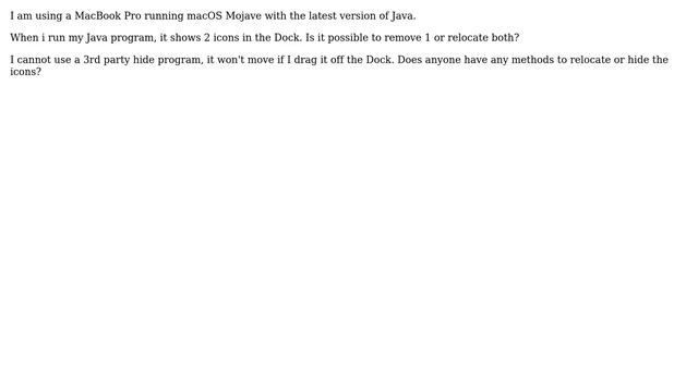 Apple: Remove or relocate Java icon in Dock смотреть онлайн
