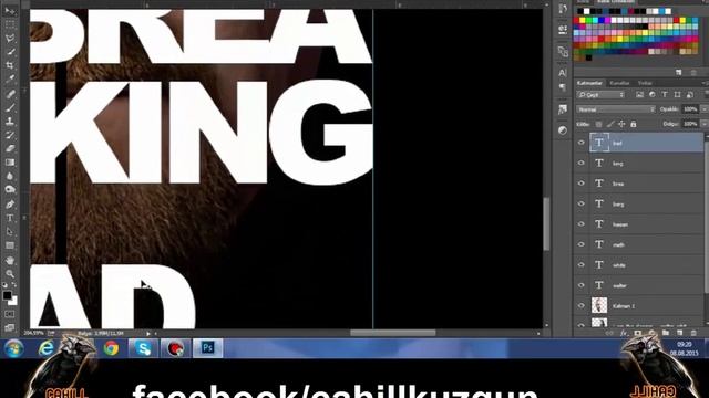 Photoshop CS 6 Yarı Yüz Yarı Text Profil Yapma смотреть онлайн