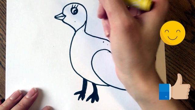 Bolalar uchun Qush rasm chizish/Drawing Bird for children/Рисование Птица для детей смотреть онлайн
