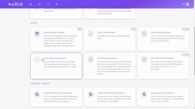 AI Excel Tools - Ajelix Customer Dashboard with AI Tools - Excel Formula Generator - VBA Script смотреть онлайн