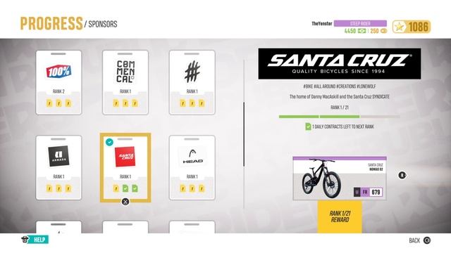 Riders Republic - How To Get An Elite 900 Rating Downhill Mountain Bike - Santa Cruz V10 Syndicate