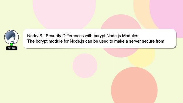 NodeJS : Security Differences With Bcrypt Node.js Modules