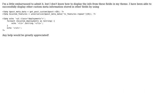 Wordpress: Custom Meta Boxes: Store two values in one repeatable field смотреть онлайн