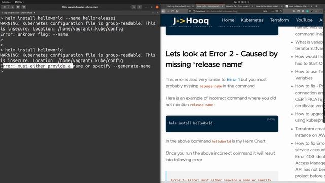 How to fix - Helm install unknown flag --name, must either provide a name or specify --generate-nam смотреть онлайн