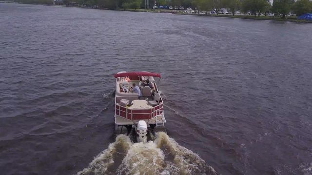 DJI 0182 - Boat Chase 2 with Orbit and Tree Impact смотреть онлайн