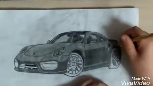 Рисуем Порше карандашом #4 смотреть онлайн