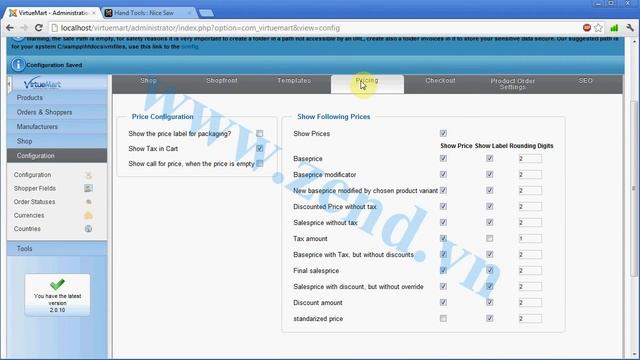 Website bán hàng - 03 Cấu hình trong VirtueMart P3 смотреть онлайн