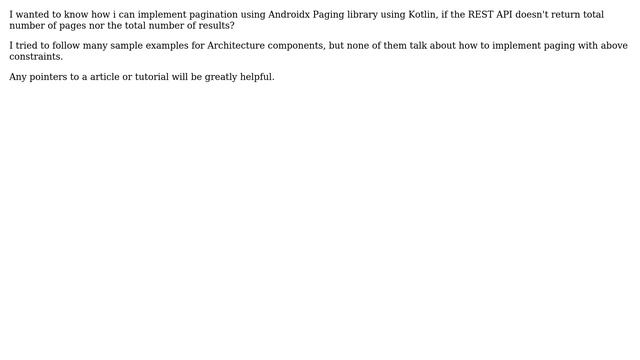 How to implement Android paging in Kotlin? смотреть онлайн