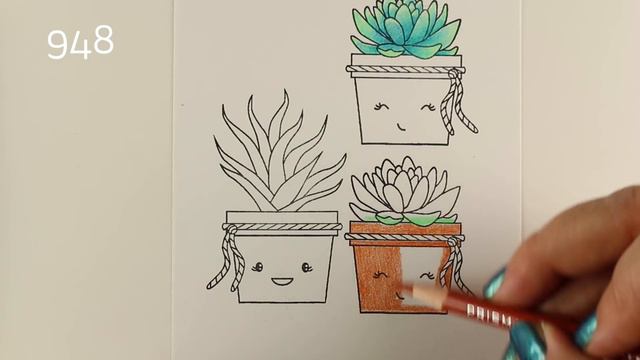 Coloring and Layering Succulents, Prismacolor смотреть онлайн
