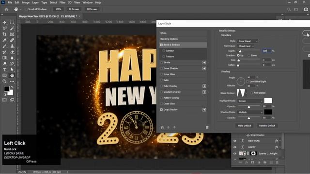 Happy New Year 2023 Poster Design in Adobe Photoshop || Photoshop Tutorial || Design With Frankee смотреть онлайн