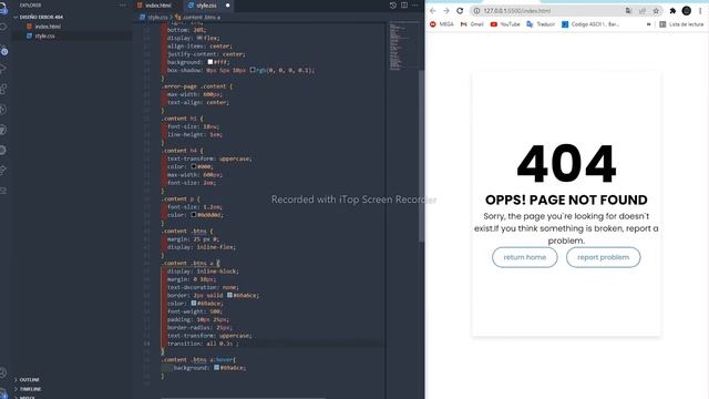 404 Error Page Design usando HTML && CSS | CyberCode #desarrolloweb смотреть онлайн