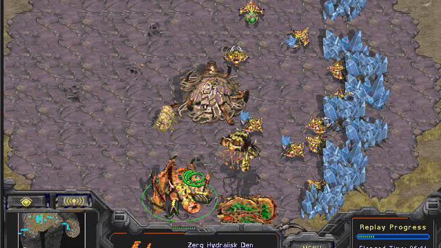 Starcraft Brood War [FPVOD] Lucky Duck-зерг, урок 2 (ZvP против технотосса) смотреть онлайн
