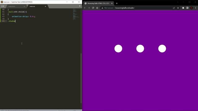 Bouncing Balls HTML CSS | CSS Loader смотреть онлайн