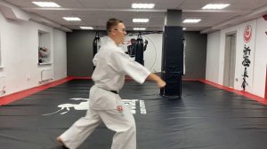 Ката на 9 кю (оранжевый пояс с синей полоской) Тайкеку соно ни