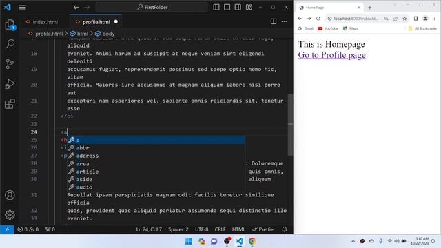 39 Navigate to a section of another webpage from one webpage in HTML | Understand navigation in HTM смотреть онлайн
