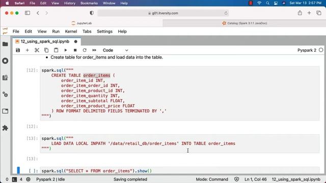 Apache Spark Python - Spark Metastore - Using Spark SQL смотреть онлайн