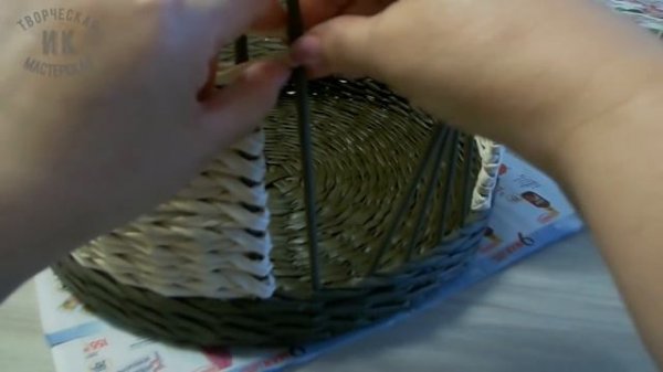 Домик для кошки из газетных трубочек/Cat lodge from newspaper tubes