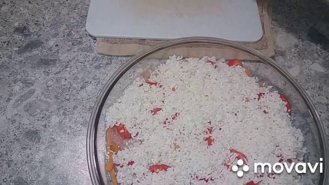 Куриная грудка с рисом и овощами.Блюдо ПП для тех кто на диете. смотреть онлайн