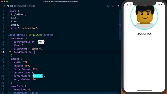 Layout with Flexbox - React Native Basics смотреть онлайн