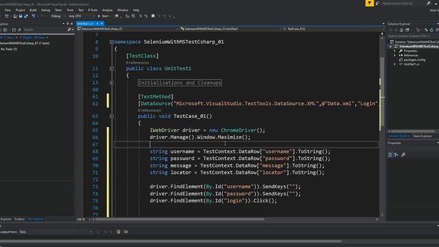 Selenium C# with Assertion and Data Driven XML смотреть онлайн
