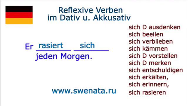 B1 Grammatik | 10 Reflexive Verben | Übund | German B1 Verben. смотреть онлайн