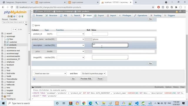 E-commerce api php 04 create product, json format смотреть онлайн