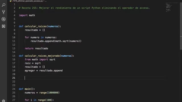 Python 3 - Receta 255: Mejorar el Rendimiento de un Script Eliminando el Operador de Acceso смотреть онлайн