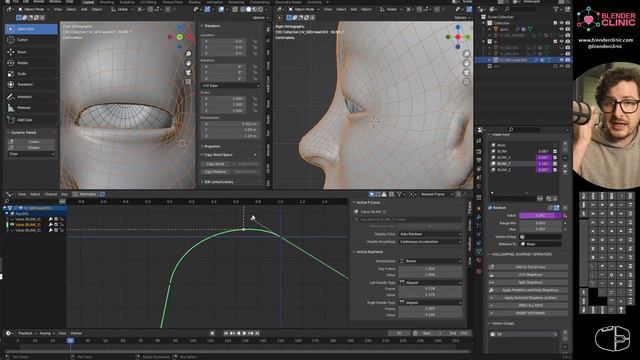 Blinks, Eyelids and Non-linear Shapekeys in Blender смотреть онлайн