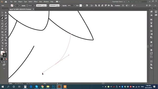 How to draw dragon egg flat icon logo outline Adobe Illustrator смотреть онлайн